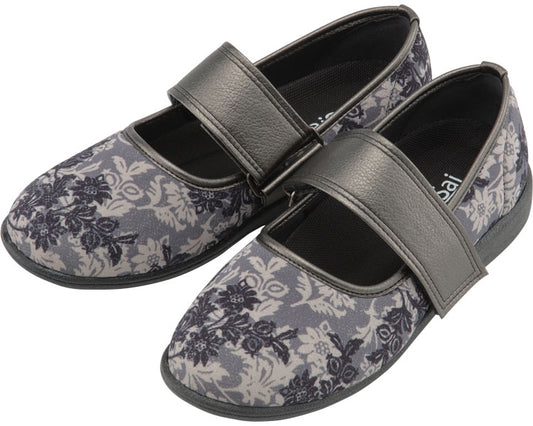 SaiSai ~ Flower Print ~ W941 Women's / 23.0cm Classic Black 1 pair