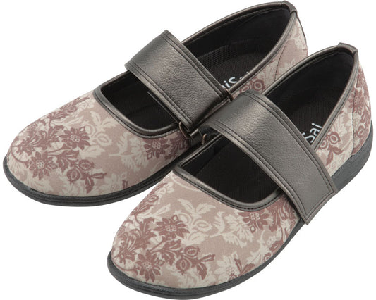 SaiSai ~ Flower Print ~ W941 Women's / 23.5cm Classic Beige 1 pair