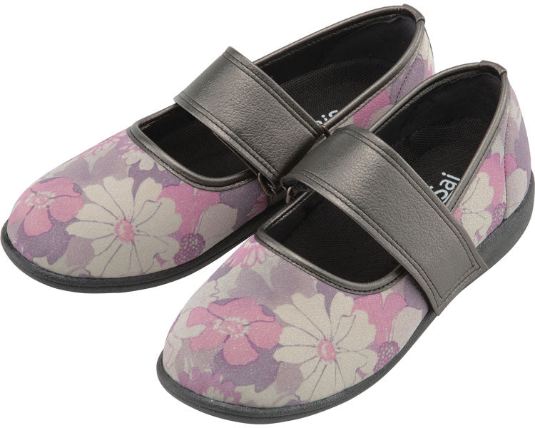 SaiSai ~ Flower Print ~ W941 Women's / 22.0cm Fleur Purple 1 pair