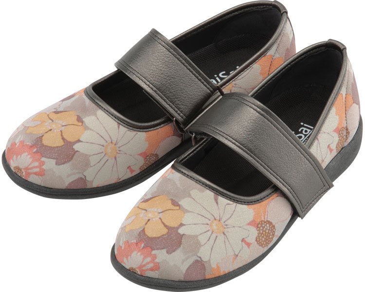 SaiSai ~ Flower Print ~ W941 Women's / 26.0cm Fleur Orange 1 pair