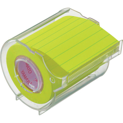 Yamato Memoc Roll Tape Notebook, Fluorescent Paper, Ruled Lines, NRK-50CH-LK, 1 pc