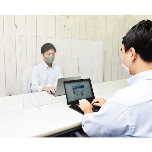 マグエックス　卓上アクリルパーテーション　窓無　９００×６００　APC-L　1 箱