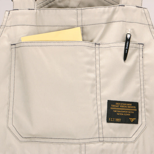 カジメイク　６８０７　ＴＣサロペット　アイスホワイト　Ｓ　6807-02-S　1 着