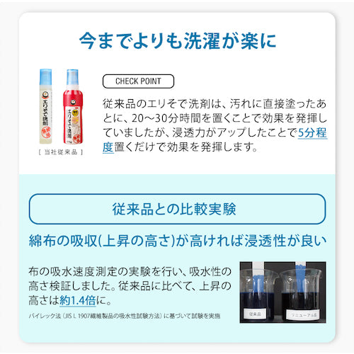 アイメディア　エリそで洗剤　浸透力１．４倍　詰替用　1009027　1 個