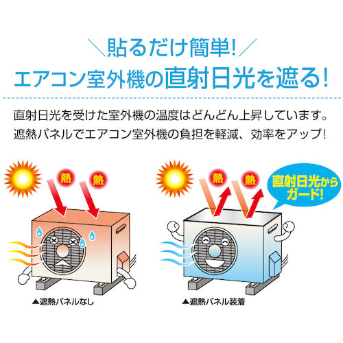 アイメディア　エアコン室外機遮熱パネル　貼付式　２台分　1009000　1 組