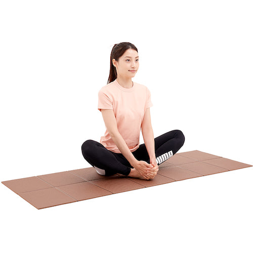 아이미디어 접을 수 있는 운동 매트 두꺼운 브라운 1009403 1개