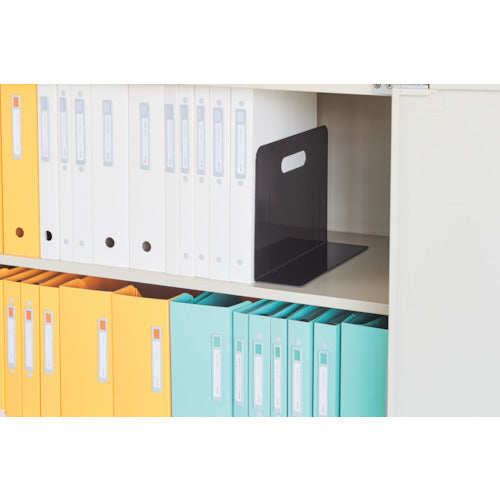 ＬＩＨＩＴ　ブックエンド・ワイドタイプ（マグネット付）黒　A7352-24　1 枚