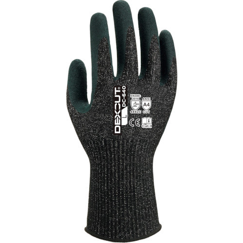 Weed Cut-Resistant Gloves DEXCUT DC-640 Nitrile Backless Special Anti-Slip Treatment L Size DEDC640_L_1P 1 Pair