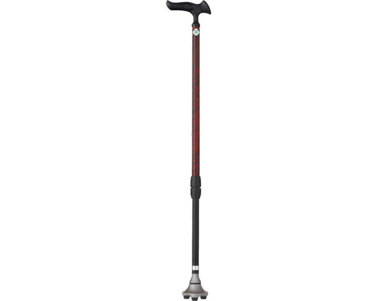 Karugamo 3-point walking stick / WB3824 Birdseye Red 1 piece