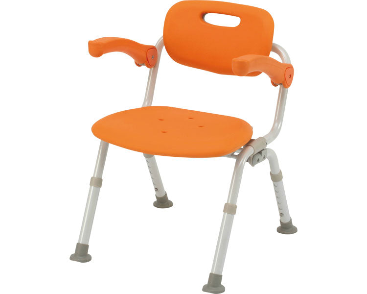 シャワーチェア［ユクリア］ミドルSPワンタッチおりたたみN / PN-L41821D　オレンジ　1 台