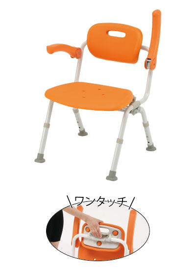 Shower Chair [Yuclear] Wide SP One-touch Folding N / PN-L41522BR Mocha Brown 1 unit