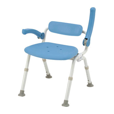 シャワーチェア［ユクリア］ミドルSP腰当付おりたたみN / PN-L42021A　ブルー　1 台