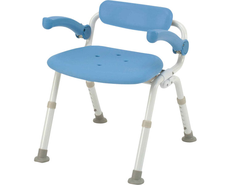 シャワーチェア［ユクリア］ミドルSP腰当付おりたたみN / PN-L42021A　ブルー　1 台