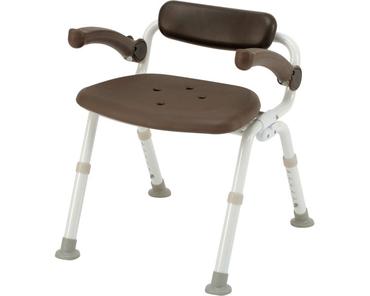 シャワーチェア［ユクリア］ミドルSP腰当付おりたたみN / PN-L42021BR　モカブラウン　1 台