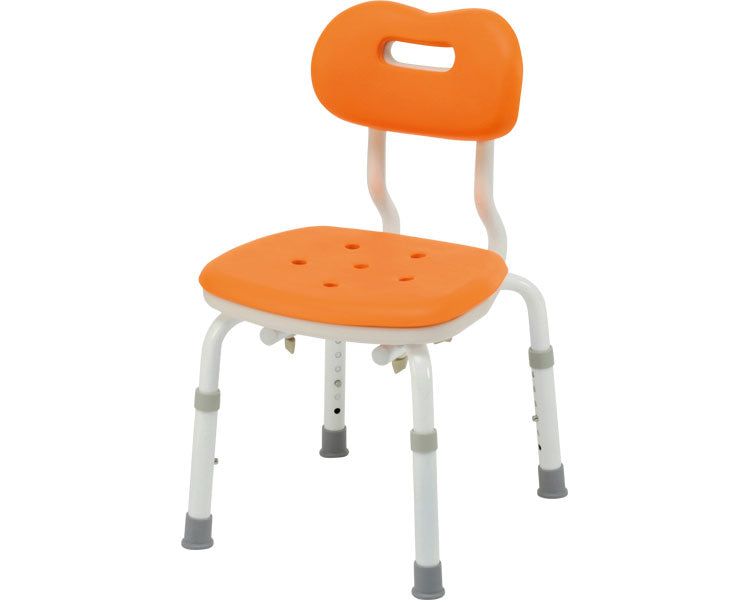 シャワーチェア［ユクリア］コンパクトスツール背付N / PN-L41121D　オレンジ　1 台