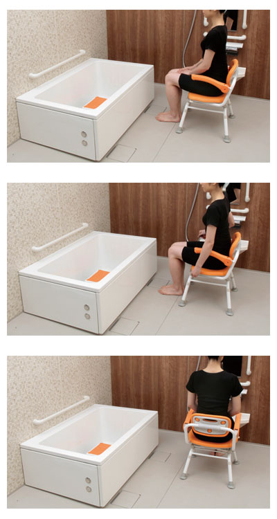 Shower Chair [Yuclear] Middle SP Rotating Folding N / PN-L41221BR Mocha Brown 1 unit