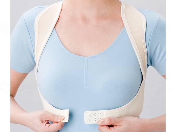 Hayashi Knit (Bibi Elbo) Posture Correction Belt, Beige, L