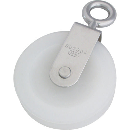 Mizumoto Pulley Nylon Pulley Eye Type Rope Diameter Φ~9mm Number of Wheels 1 B-1339 1 pc