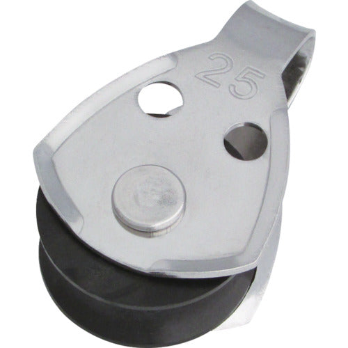 水本　滑車　ステンレス　プーリーブロック　使用ロープ径Φ５〜７ｍｍ　基本使用荷重０．０３ｔ　B-1425　1 個