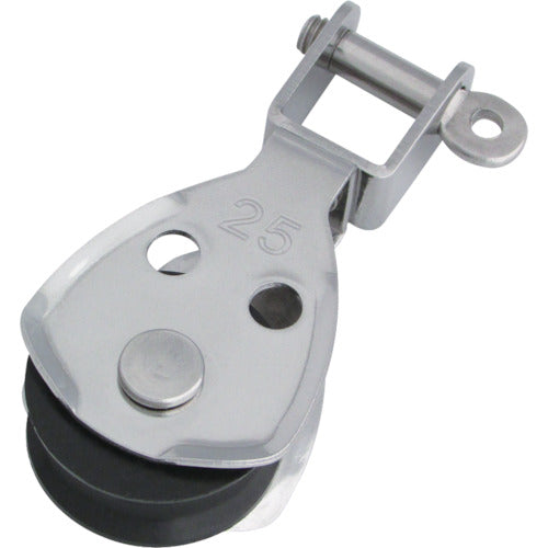 水本　滑車　ステンレス　プーリーブロック　使用ロープ径Φ５〜７ｍｍ　基本使用荷重０．０２５ｔ　B-1427　1 個