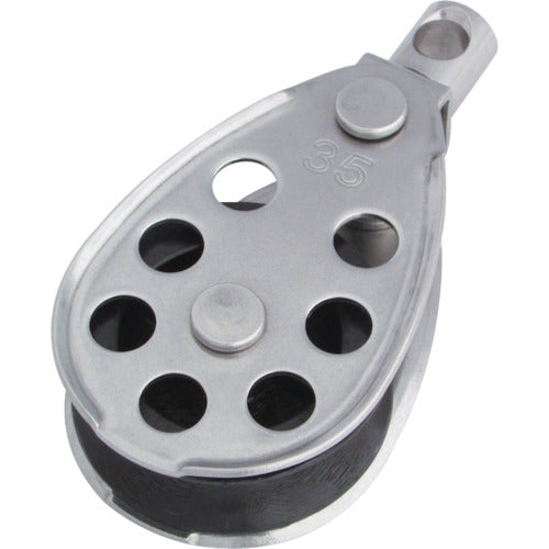 水本　滑車　ステンレス　プーリーブロック　使用ロープ径Φ８〜１０ｍｍ　基本使用荷重０．０４ｔ　B-1428　1 個