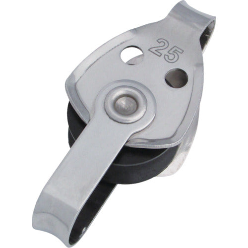 水本　滑車　ステンレス　プーリーブロック　使用ロープ径Φ５〜７ｍｍ　基本使用荷重０．０３ｔ　B-1429　1 個