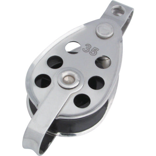 水本　滑車　ステンレス　プーリーブロック　使用ロープ径Φ８〜１０ｍｍ　基本使用荷重０．０５ｔ　B-1430　1 個