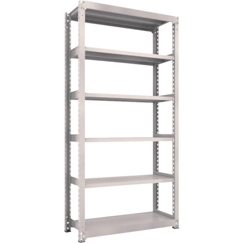 TRUSCO Steel Rack M3 Medium Duty Shelf 1200 x 471 x H2400 6 Tiers Single Unit Neo Gray M3-8456 1 S