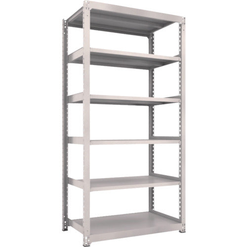 TRUSCO Steel Rack M3 Medium Duty Shelf 1200 x 721 x H2400 6 Tiers Single Unit Neo Gray M3-8476 1 S