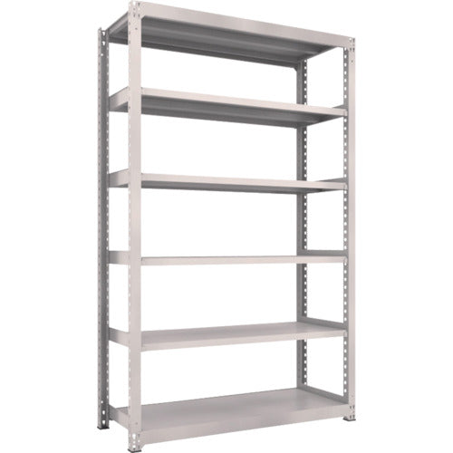 TRUSCO Steel Rack M3 Medium Duty Shelf 1500 x 571 x H2400 6 Tiers Single Unit Neo Gray M3-8566 1 S