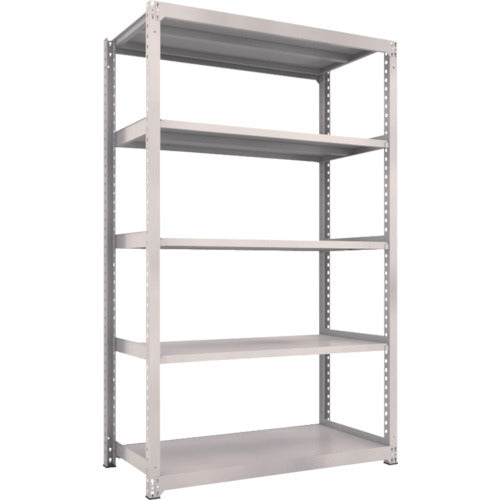 TRUSCO Steel Rack M3 Medium Duty Shelf 1500 x 721 x H2400 5 Tiers Single Unit Neo Gray M3-8575 1 Unit