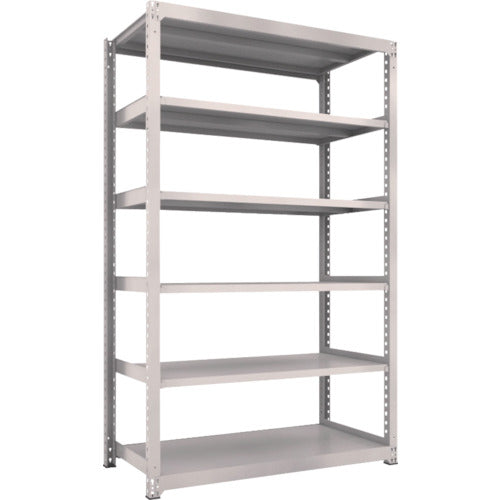 TRUSCO Steel Rack M3 Medium Duty Shelf 1500 x 721 x H2400 6 Tiers Single Unit Neo Gray M3-8576 1 S