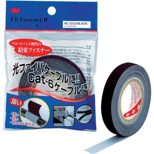 ３Ｍ　ケーブル結束用ファスナー　フィットファスナーＩＩ　１２．７ｍｍＸ１６ｍ　NC2232 16　1 巻