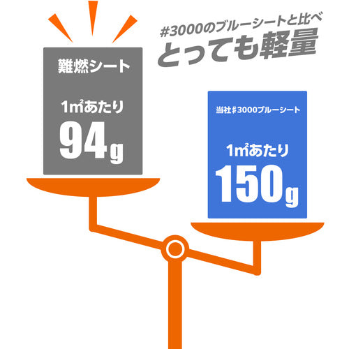 Hagiwara Tarpee Flame Retardant Sheet Gray (HC Small Tatami) 1.8m x 2.7m NNS1827 1 sheet