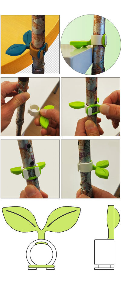 Cane rest leaf / tue-Le Blue 1 piece