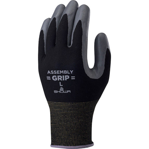 SHOWA Nitrile Rubber Backless Gloves Assembly Grip 5 Pair Pack Black S Size NO370-S5PBK 1 PK