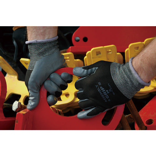 SHOWA Nitrile Rubber Backless Gloves Assembly Grip 5 Pair Pack Black S Size NO370-S5PBK 1 PK