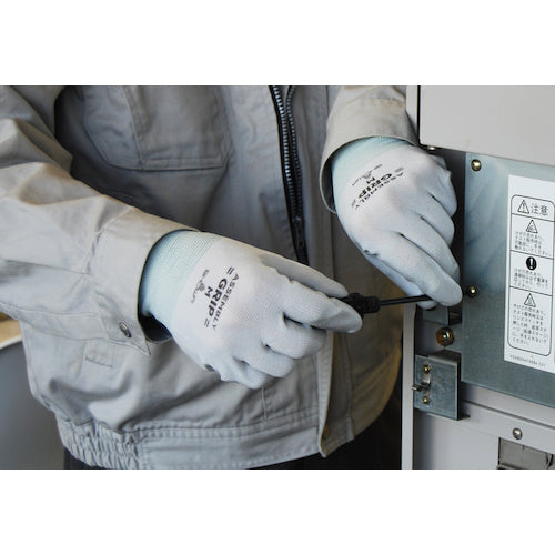 SHOWA Nitrile Rubber Backless Gloves Assembly Grip 5 Pair Pack Gray Medium Size NO370-M5P 1 PK