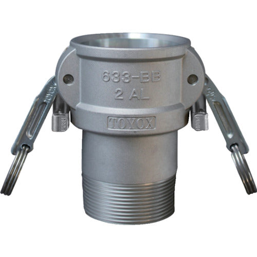 Toyox Camlock Twin Lock Type Coupler Male Thread Aluminum 633-BBL 1/2 inch AL 633-BBL-1/2-AL 1 pc