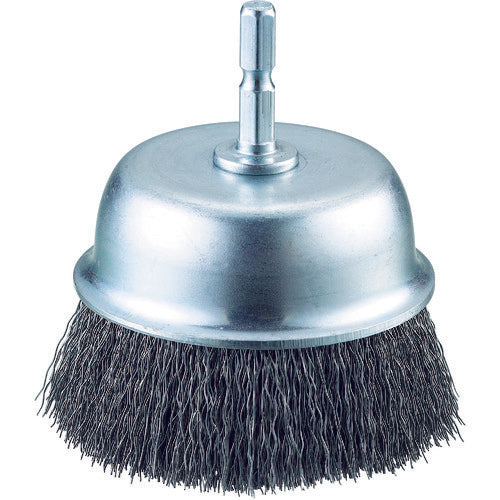 TRUSCO Shaft Cup Brush φ75 x Shaft 6.35 Steel Wire Wire Diameter 0.3 TB-6642-60 1 pc