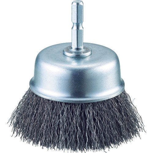 TRUSCO Shaft Cup Brush φ65 x Shaft 6.35 Steel Wire Wire Diameter 0.3 TB-6632-60 1 pc