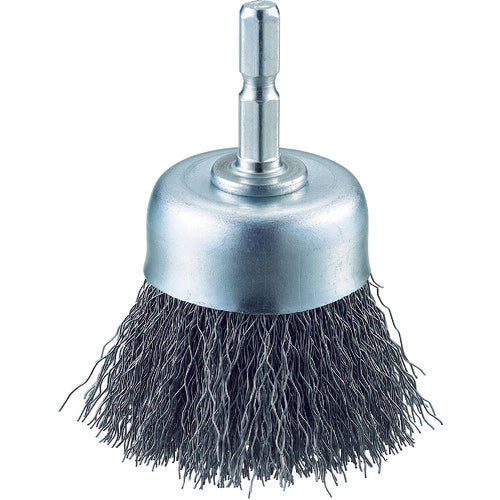 TRUSCO Shaft Cup Brush φ50 x Shaft 6.35 Steel Wire Wire Diameter 0.3 TB-6622-60 1 pc