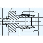 Ｆｕｊｉｋｉｎ　ニューＶ−Ｌｏｋ　２圧縮リング喰い込み式　ステンレス鋼製　VUWH-4XM5-HAV-V　1 個