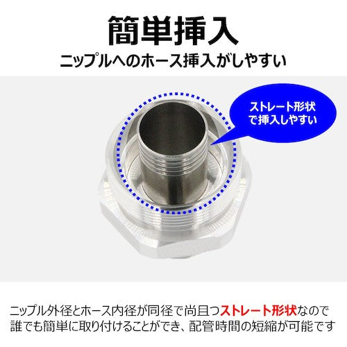 トヨックス　ホース継手（ステンレス製）　トヨコネクタ　ＴＣ３−Ｓ型　適合ホース１５ミリ　継手規格Ｒ３／８　ＴＣ３−Ｓ１５−Ｒ３／８　TC3-S15-R3/8　1 個