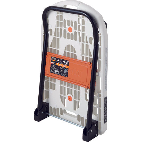 ＴＲＵＳＣＯ　樹脂台車　カルティオ（スチールハンドルタイプ）折畳　７８０Ｘ４９０　白　ブレーキなし　MPK-720-W　1 台