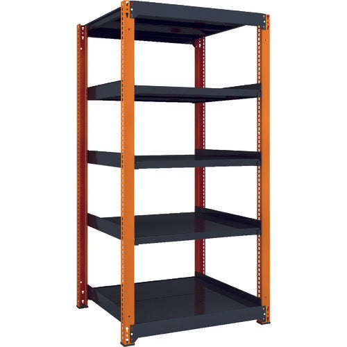 ＴＲＵＳＣＯ　ＴＭ３型中量棚　９００Ｘ９２１Ｘ１８００　５段　単体　黒　TM3-6395　1 台