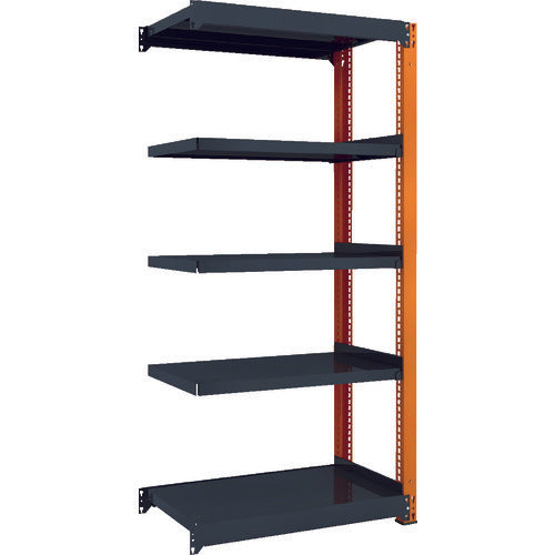 ＴＲＵＳＣＯ　ＴＭ３型中量棚　９００Ｘ５７１Ｘ１８００　５段　連結　黒　TM3-6365B　1 台