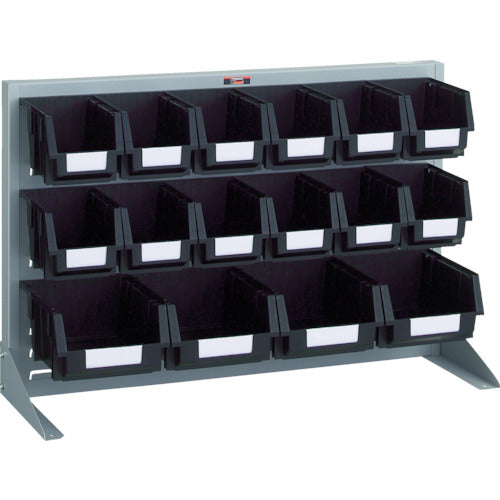 TRUSCO Conductive Panel Container Rack, Tabletop Type, 12 Medium Containers, 4 Large Containers, Silver, T-0634N-E, 1 Unit