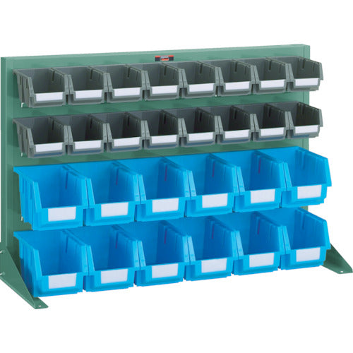 TRUSCO Panel Container Rack, Tabletop Type, 16 Small Containers, 12 Medium Containers, Green, T-0622N, 1 Unit