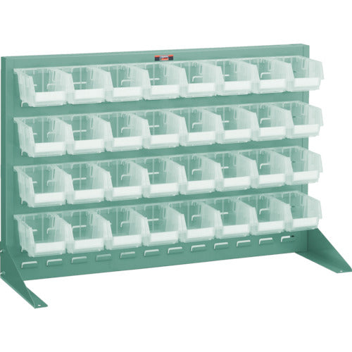 TRUSCO Panel Container Rack, Tabletop Type, Small Transparent Container x32, Green, T-0632N-TM, 1 Unit